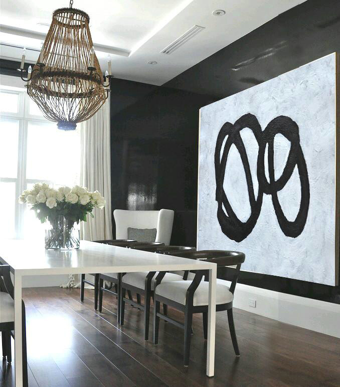 Contemporary Art Wall Decor,Oversized Horizontal Minimal Art On Canvas - Hand Painted Original Art